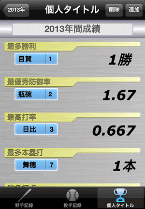 個人タイトル画面