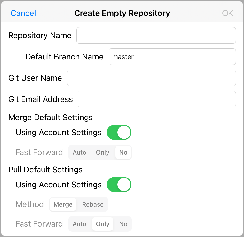 Creating an Empty Repository