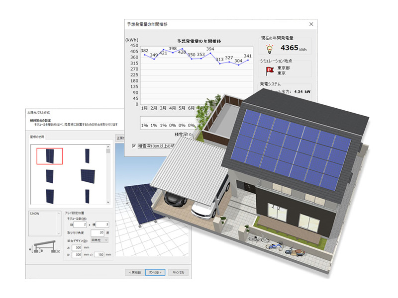 日当たりチェック&太陽光発電