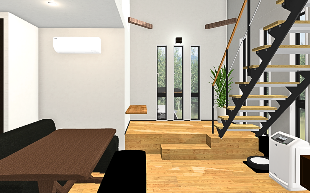 マイホームデザイナーで作成したリビングパース