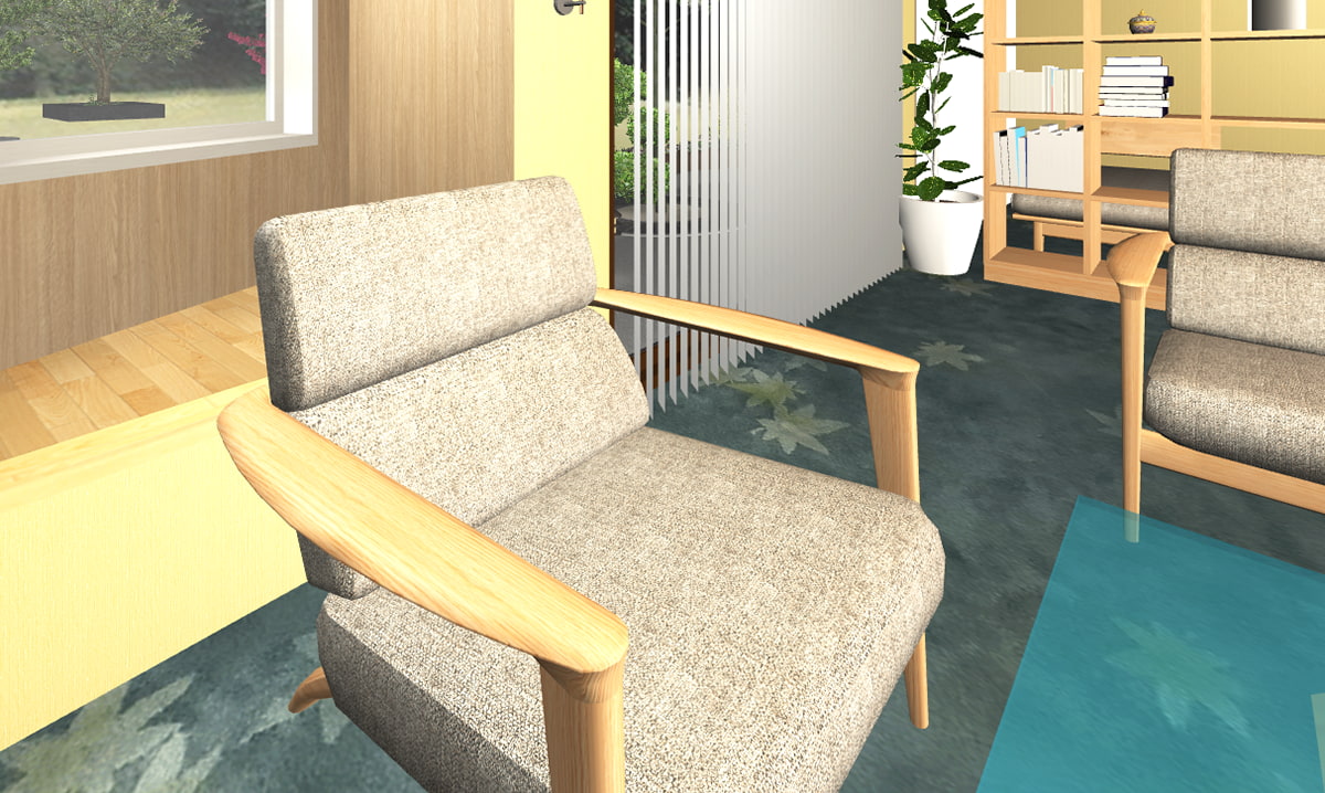 新着パーツ使ってみた-48 飛騨産業のパーツを使ったパース図