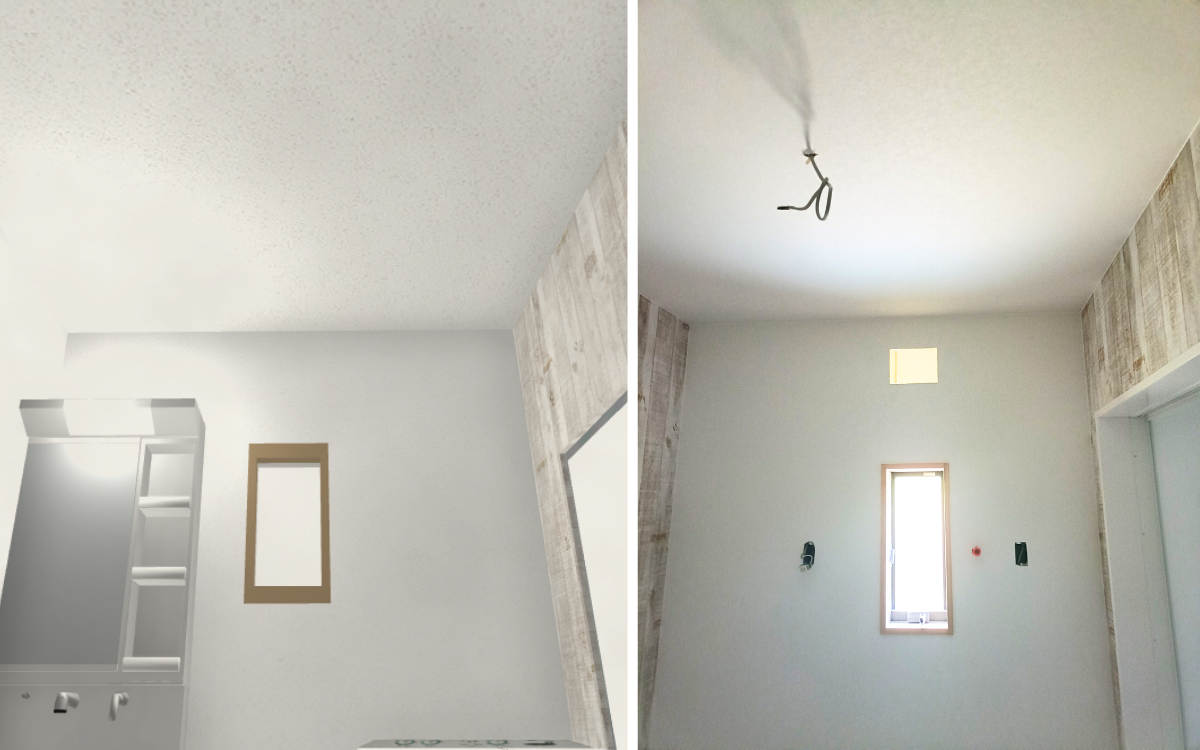 3Dパースと完成写真の比較画像