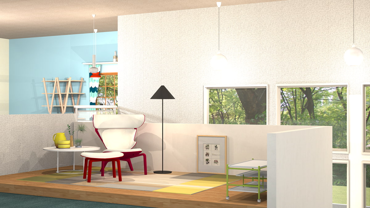 【新着パーツ使ってみた-50／ルイスポールセン】世界中で親しまれているルイスポールセンの器具を使って北欧らしいインテリアを作るには。小物のデザイン・色など細部にこだわってみました。