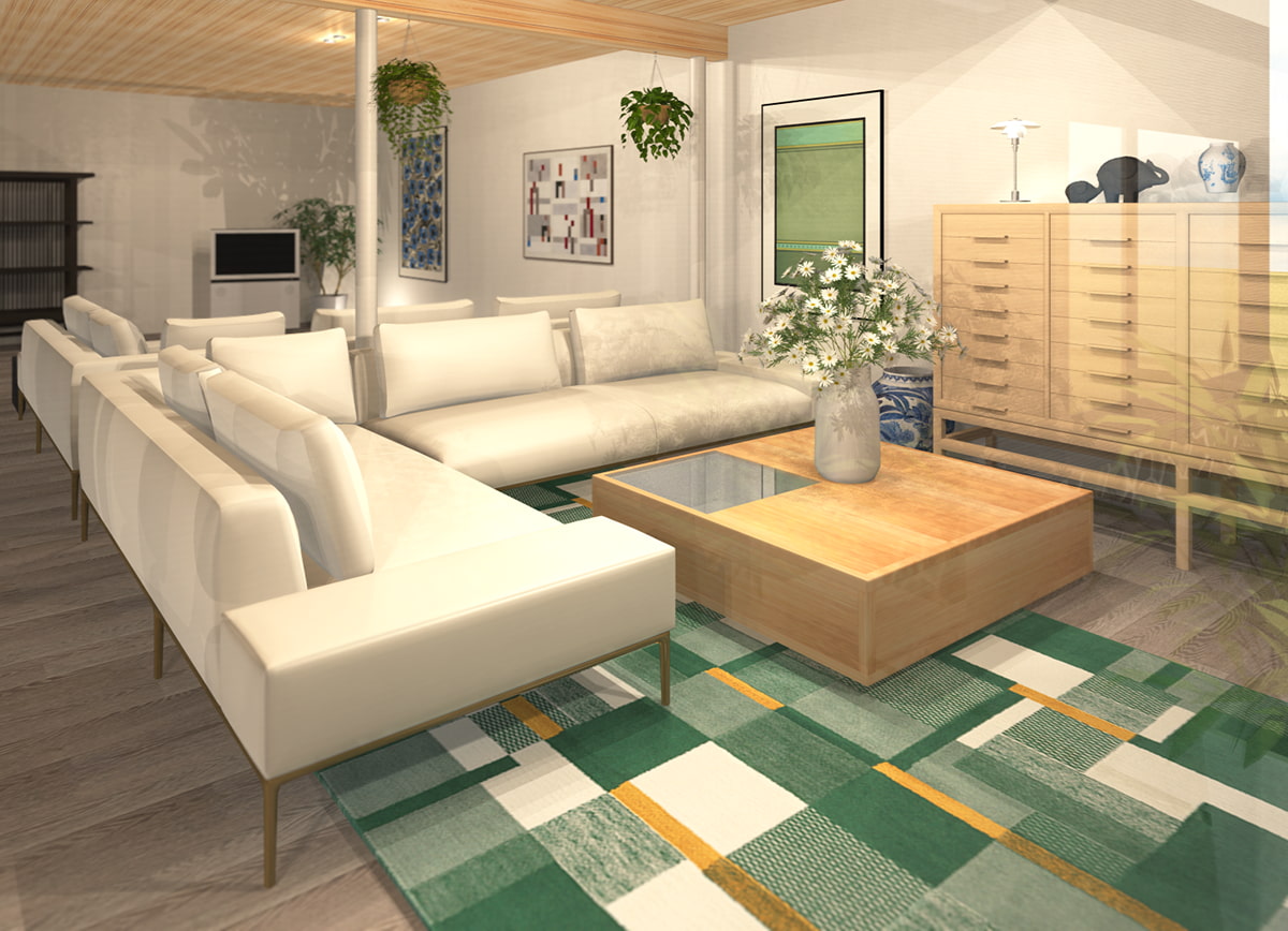 新着パーツ使ってみた-51 TIME & STYLEの3Dパーツを使ったパース図