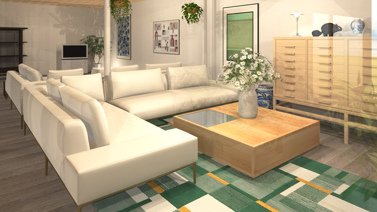 【新着パーツ使ってみた-51／TIME & STYLE】日本らしい直線デザインの家具がイタリアでも大人気。繊細で美しい家具をリゾート空間にセットしました。