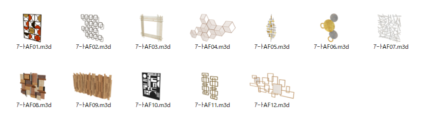 新着パーツ使ってみた-52 パーツ一覧(壁掛アート)