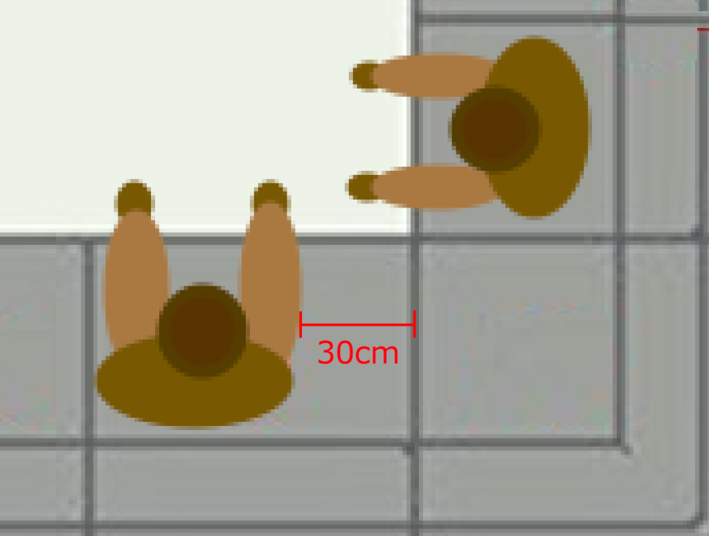 施設例 ラウンジ_ソファの配置例