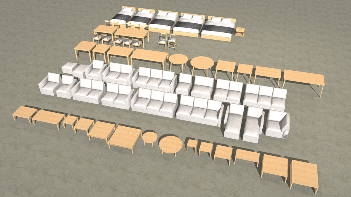 家具ユニットパーツ鳥瞰図