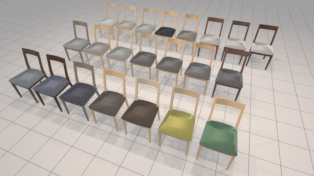 ユニットテクスチャを使用したチェア