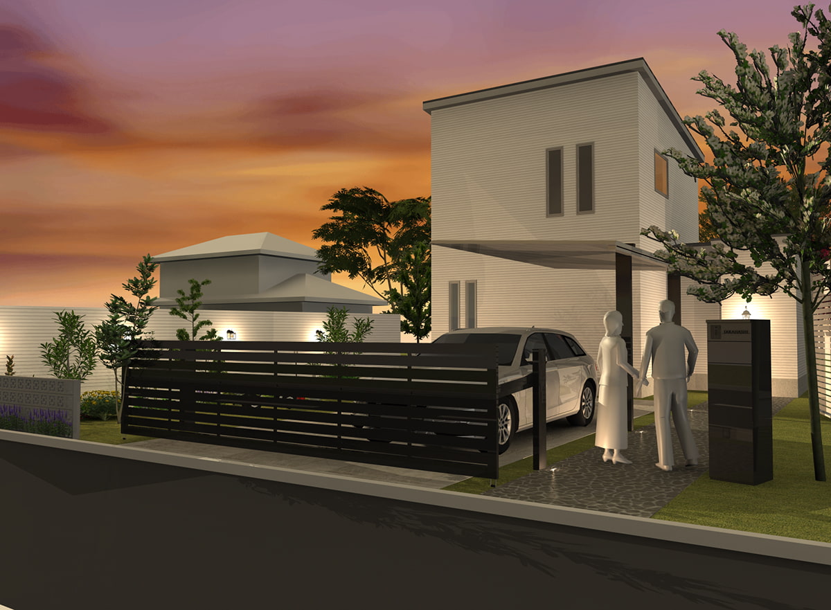 新着パーツ使ってみた-53 三協アルミの3Dパーツを使ったパース図