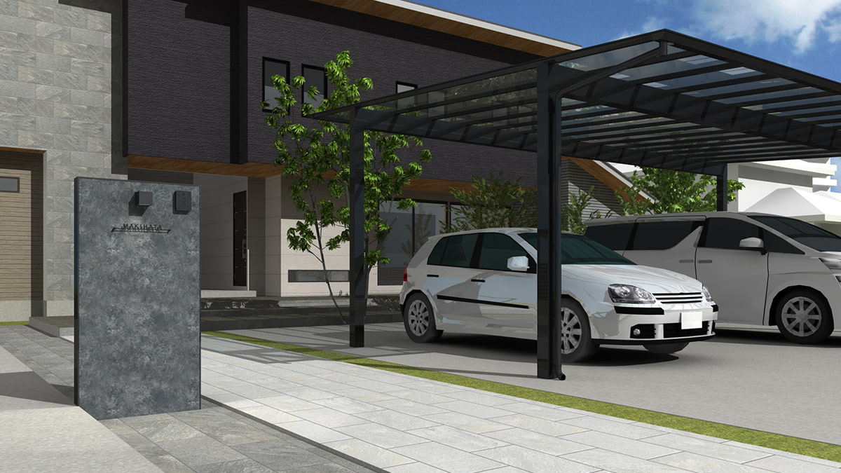 【新着パーツ使ってみた-53／三協アルミ】エクステリアアイテムの新着パーツで、時間帯別のシーンを作ってみた