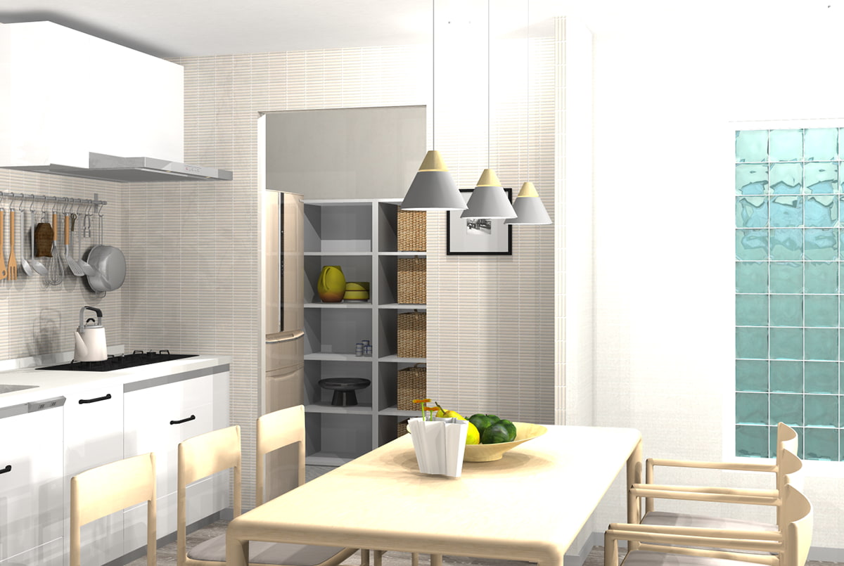 新着パーツ使ってみた-55 パナソニックの3Dパーツを使ったパース図