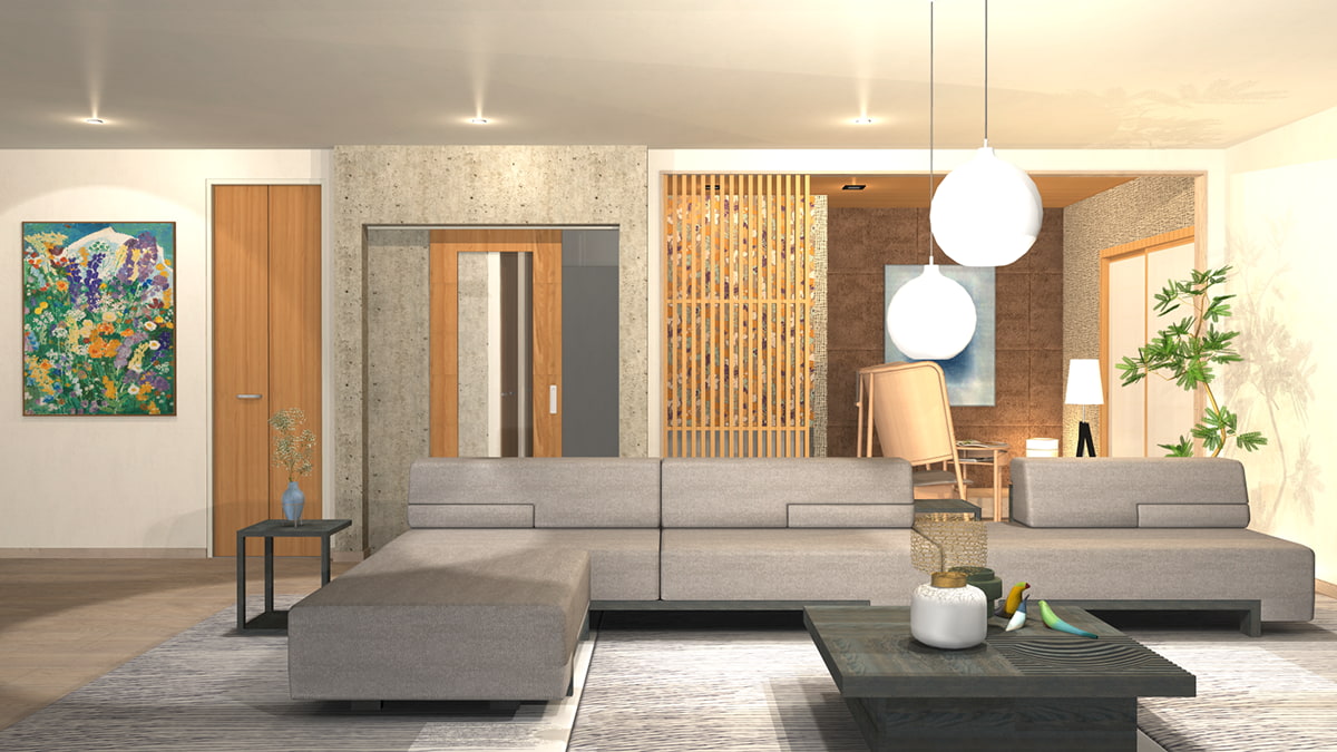 【新着パーツ使ってみた-56／カンディハウス】静かな日本の美意識。消炭（けしずみ）色という特別な色を纏った家具が新着パーツに登場しました。