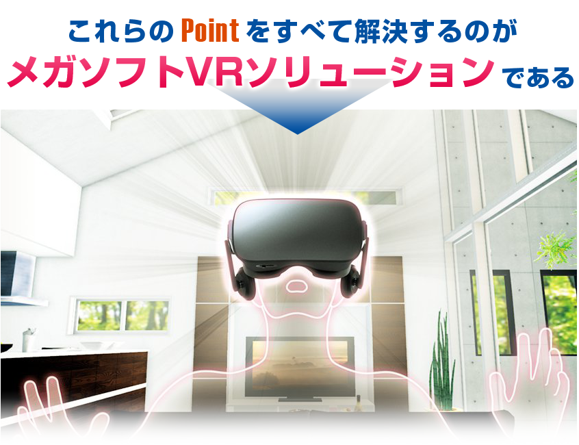 これらのPointをすべて解決するのがメガソフトVRソリューションである
